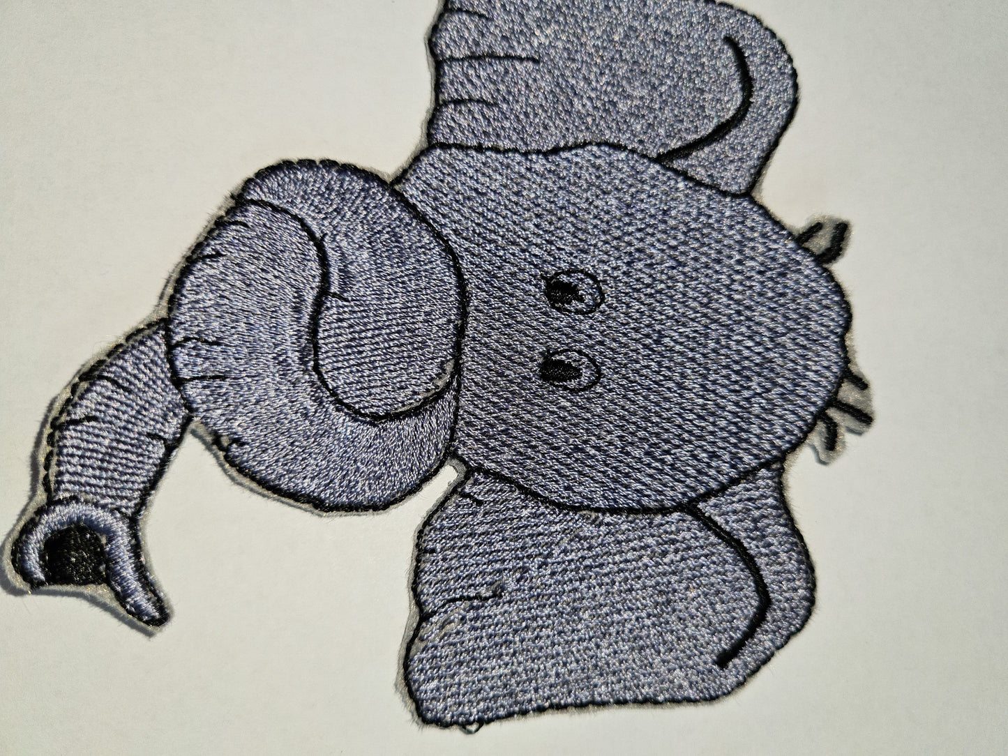 Elefant als Stickbild Patch 10 x 8 cm